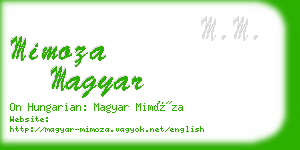 mimoza magyar business card